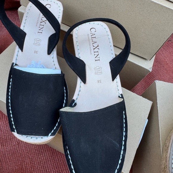 7.5/38 Spanish Sandles  cork wedge brand new never worn, - Picture 2 of 4